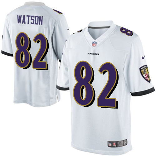 Youth Limited Benjamin Watson Nike Jersey White Road - #82 NFL Baltimore Ravens